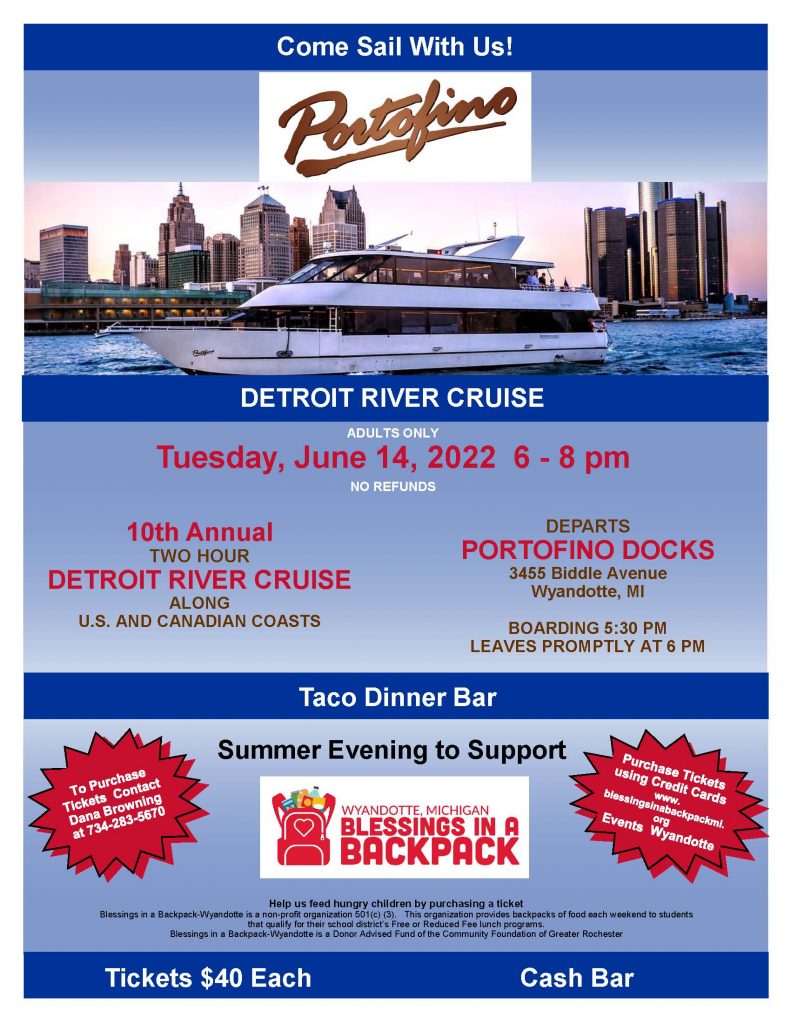 Detroit River Cruise Flier 2022
