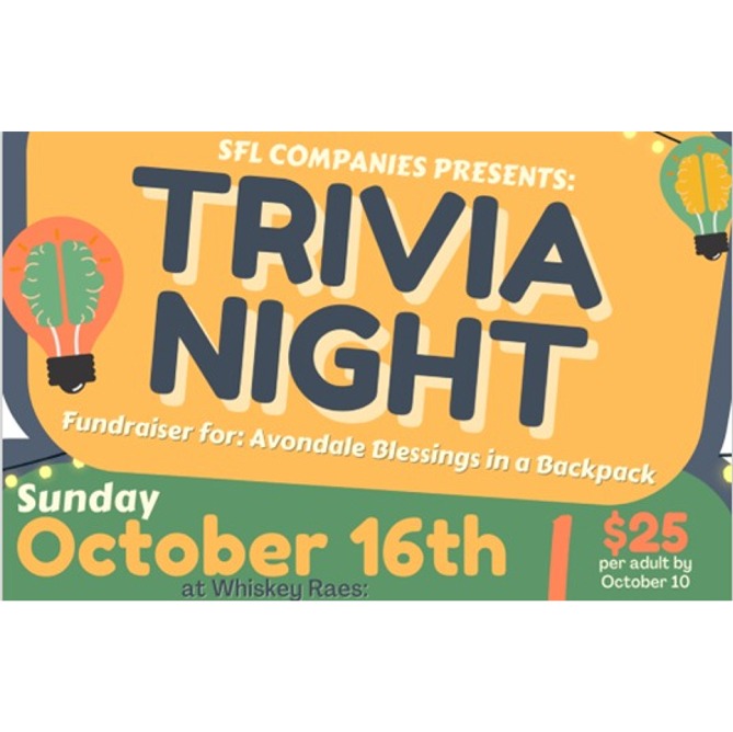 Avondale Trivia Night for Blessings in a Backpack