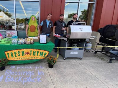 Fresh Thyme Community Cookout for Blessings in a Backpack